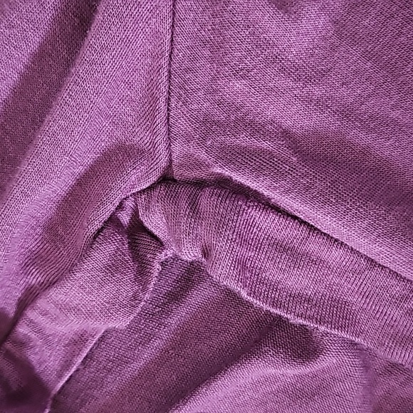 Apt. 9 Purple Short Sleeve Tee with Black and Glitter Silver Design - Picture 10 of 15